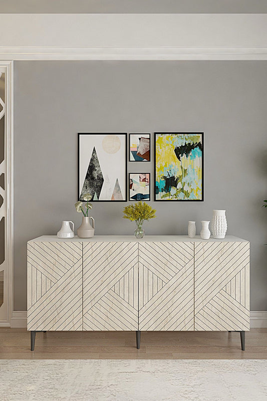 Μπουφές Λευκό
Τραβερτίνη 150x32x75cm | 555CHM1401