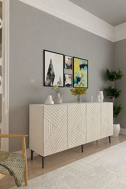 Μπουφές Λευκό
Τραβερτίνη 150x32x75cm | 555CHM1401