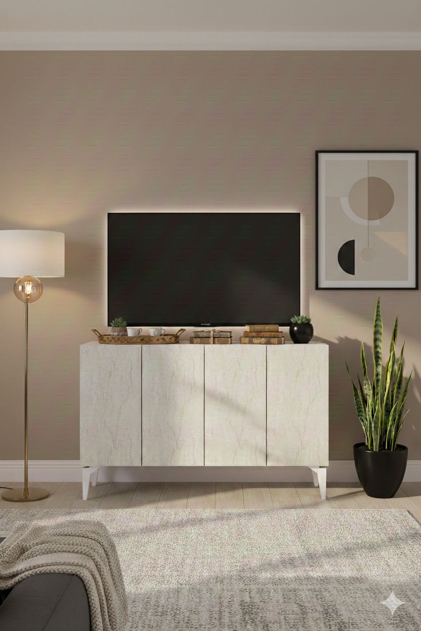 Μπουφές Λευκό
Τραβερτίνη 120x32x79cm | 555CHM1404
