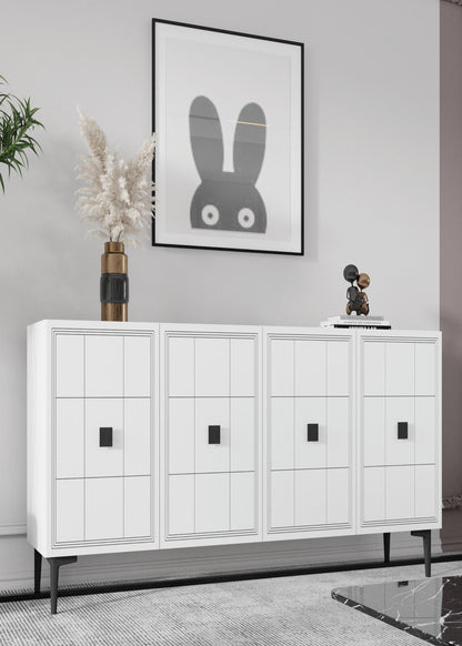 Μπουφές Λευκό 120x32x75cm | 555CHM1409