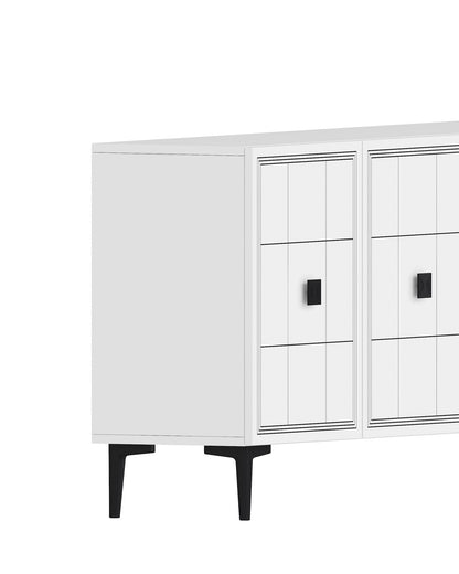 Μπουφές Λευκό 120x32x75cm | 555CHM1409