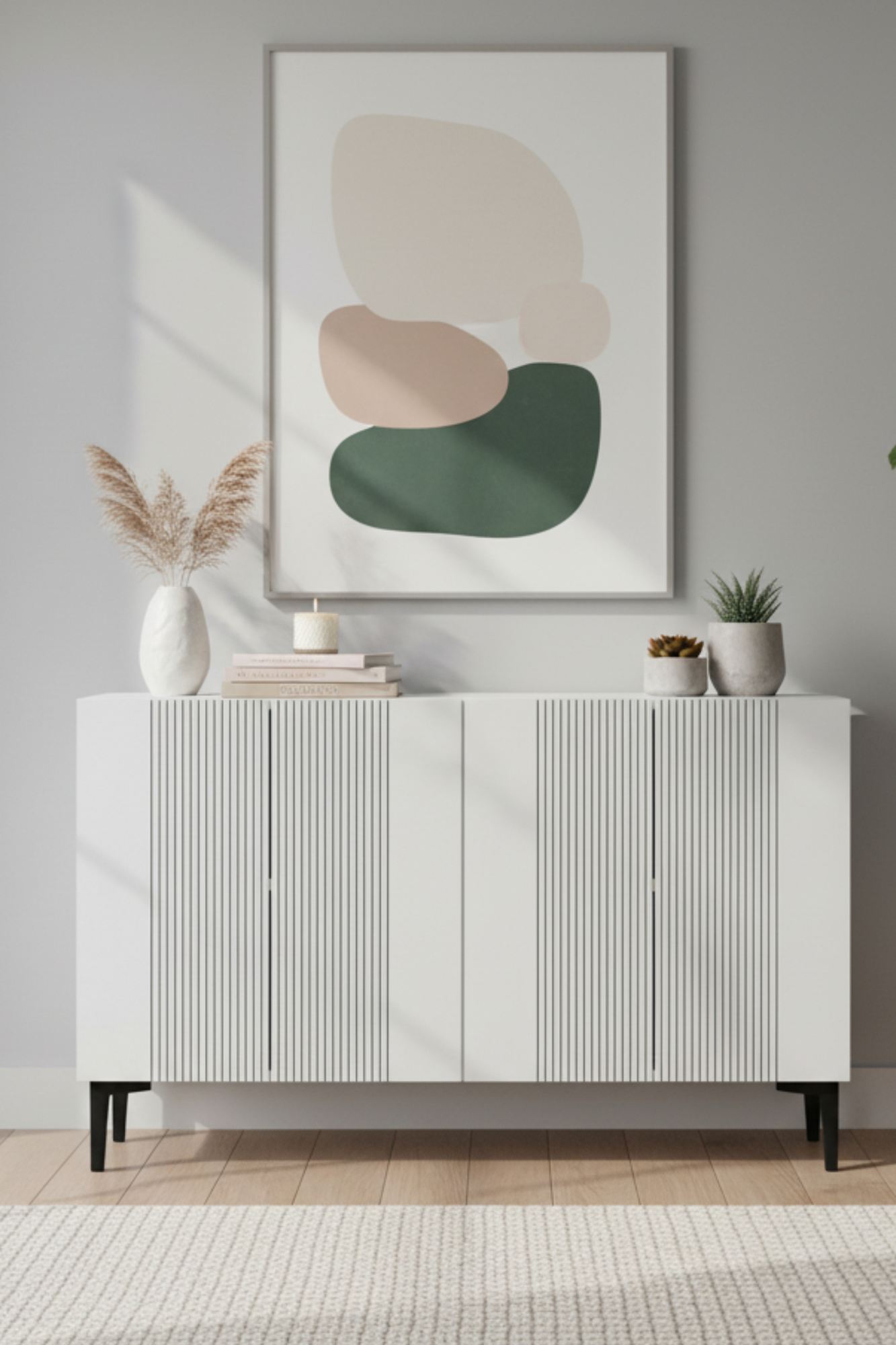 Μπουφές Λευκό 120x32x75cm | 555CHM1410
