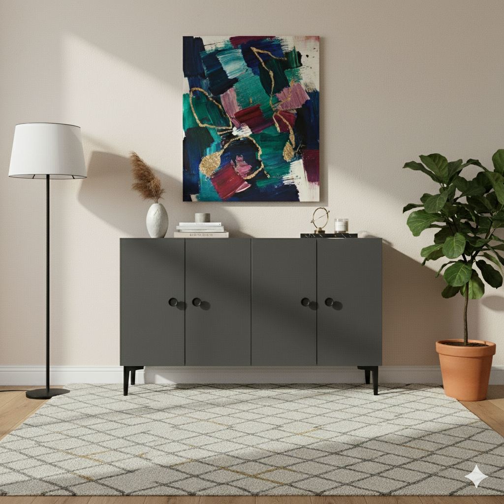 Μπουφές Ανθρακί 120x32x75cm | 555CHM1414