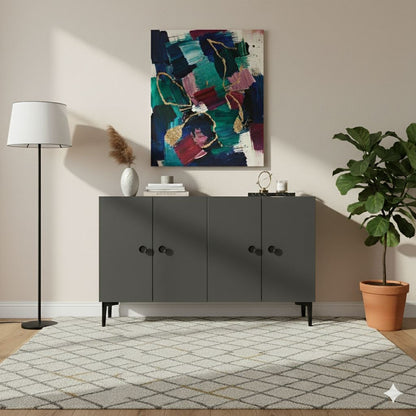 Μπουφές Ανθρακί 120x32x75cm | 555CHM1414