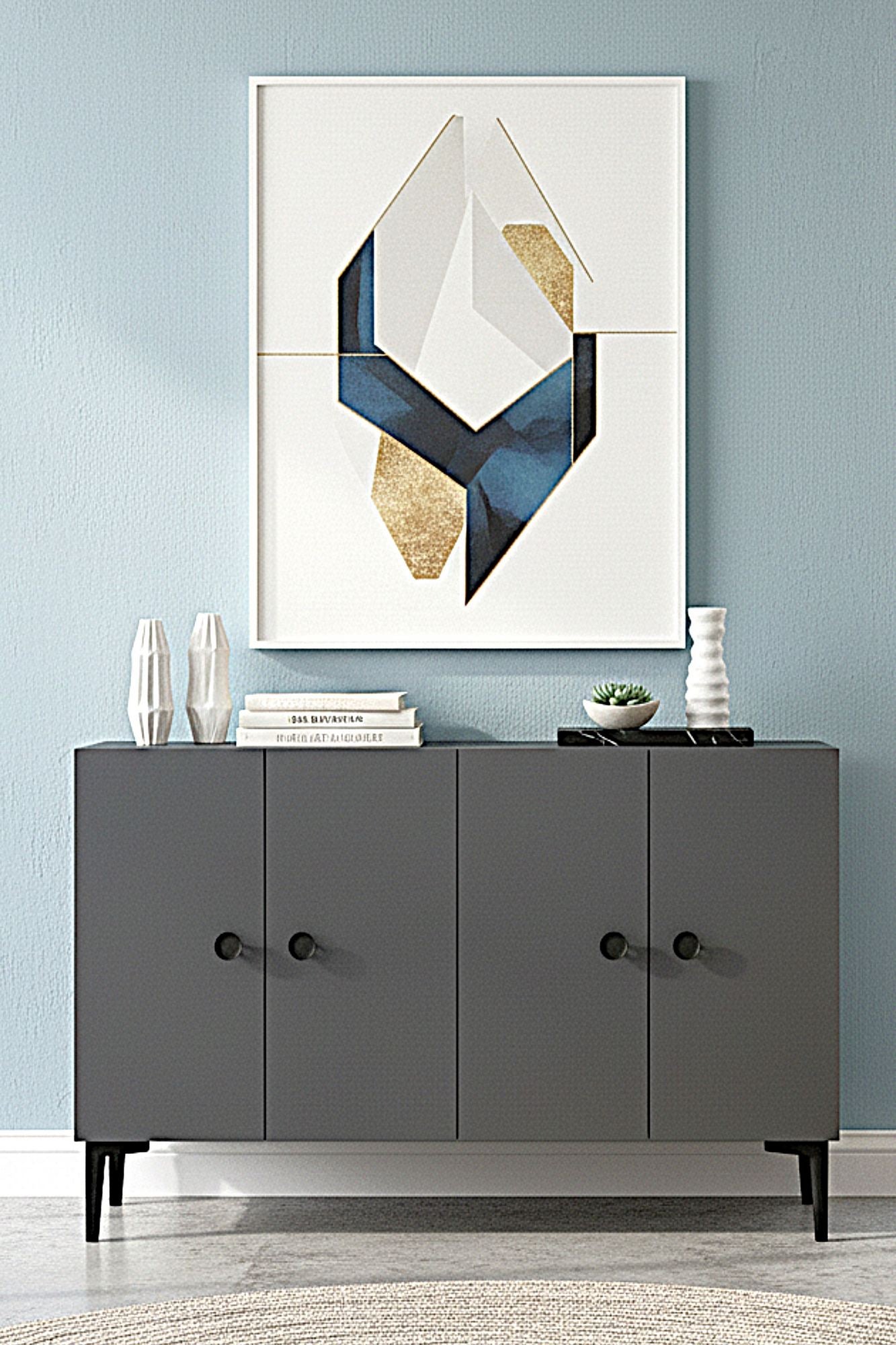 Μπουφές Ανθρακί 120x32x75cm | 555CHM1414