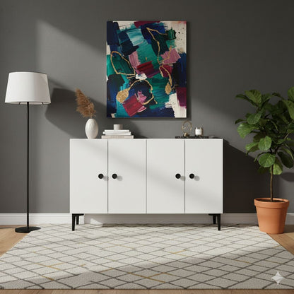 Μπουφές Λευκό 120x32x75cm | 555CHM1415