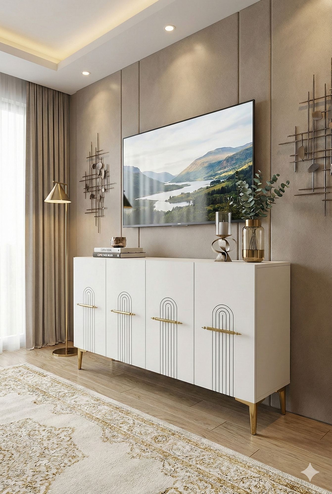 Μπουφές Λευκό
Χρυσό 120x32x79cm | 555CHM1420