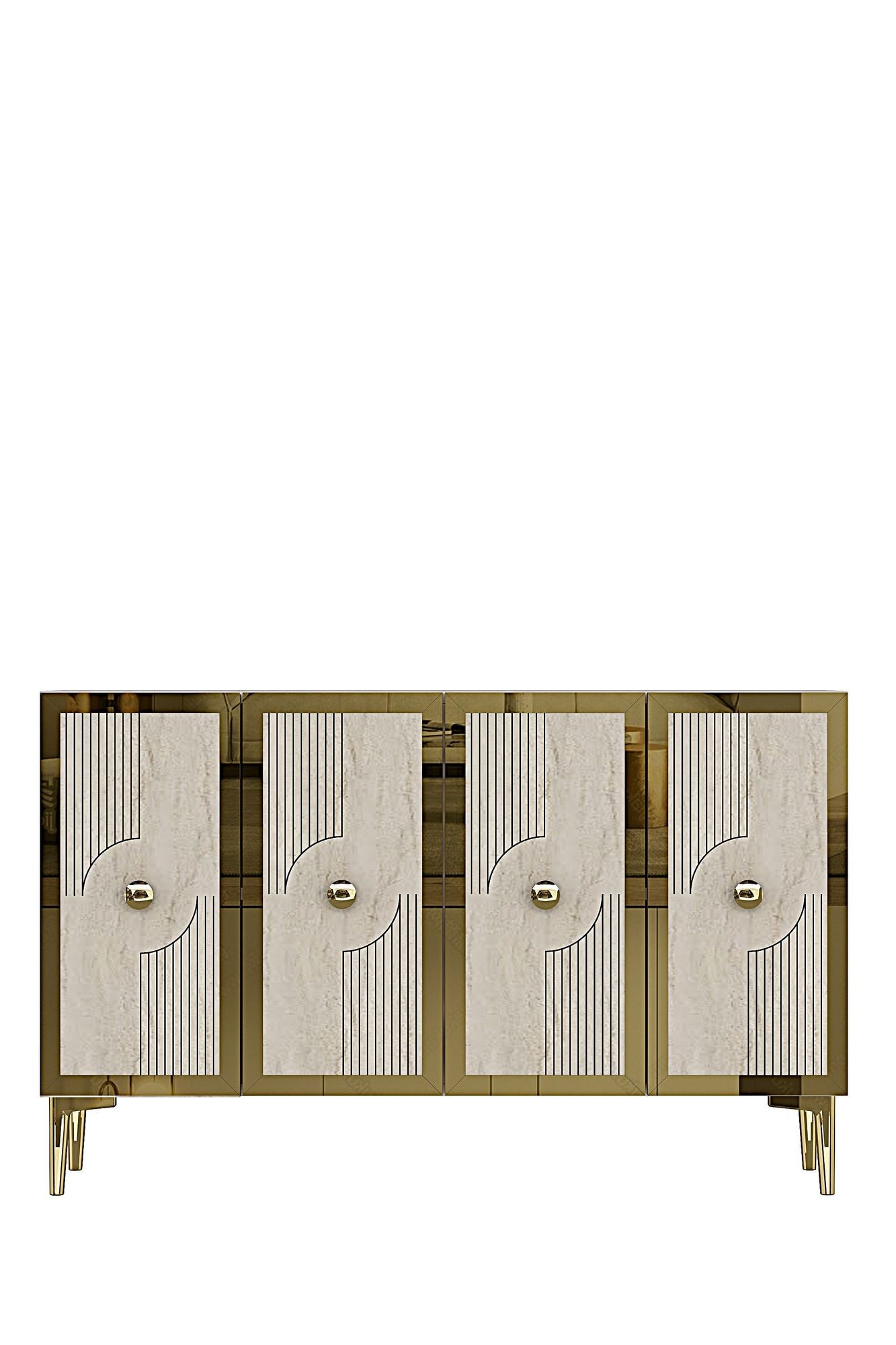 Μπουφές Λευκό
Τραβερτίνη
Χρυσό 120x32x79cm | 555CHM1424