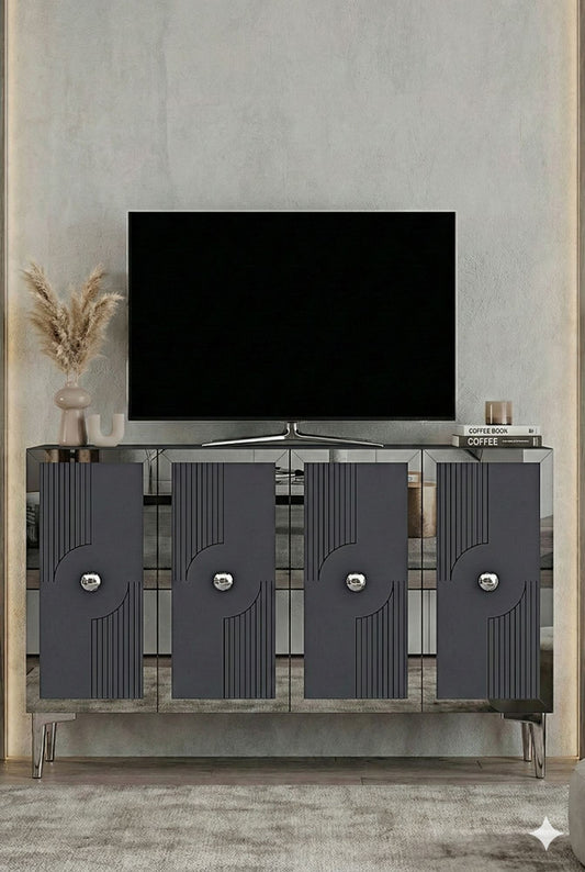 Μπουφές Ανθρακί
Ασημί 120x32x79cm | 555CHM1425