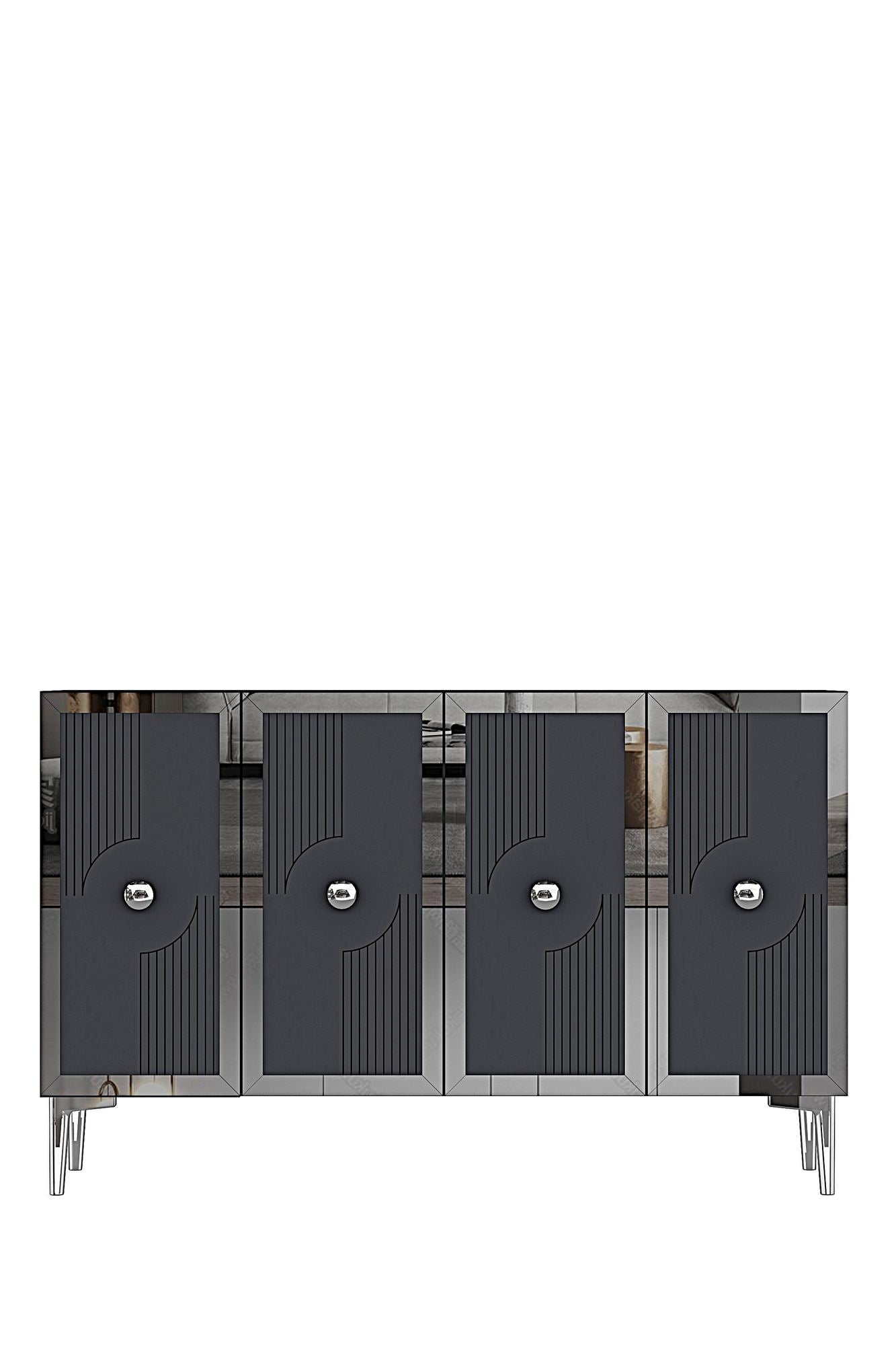 Μπουφές Ανθρακί
Ασημί 120x32x79cm | 555CHM1425