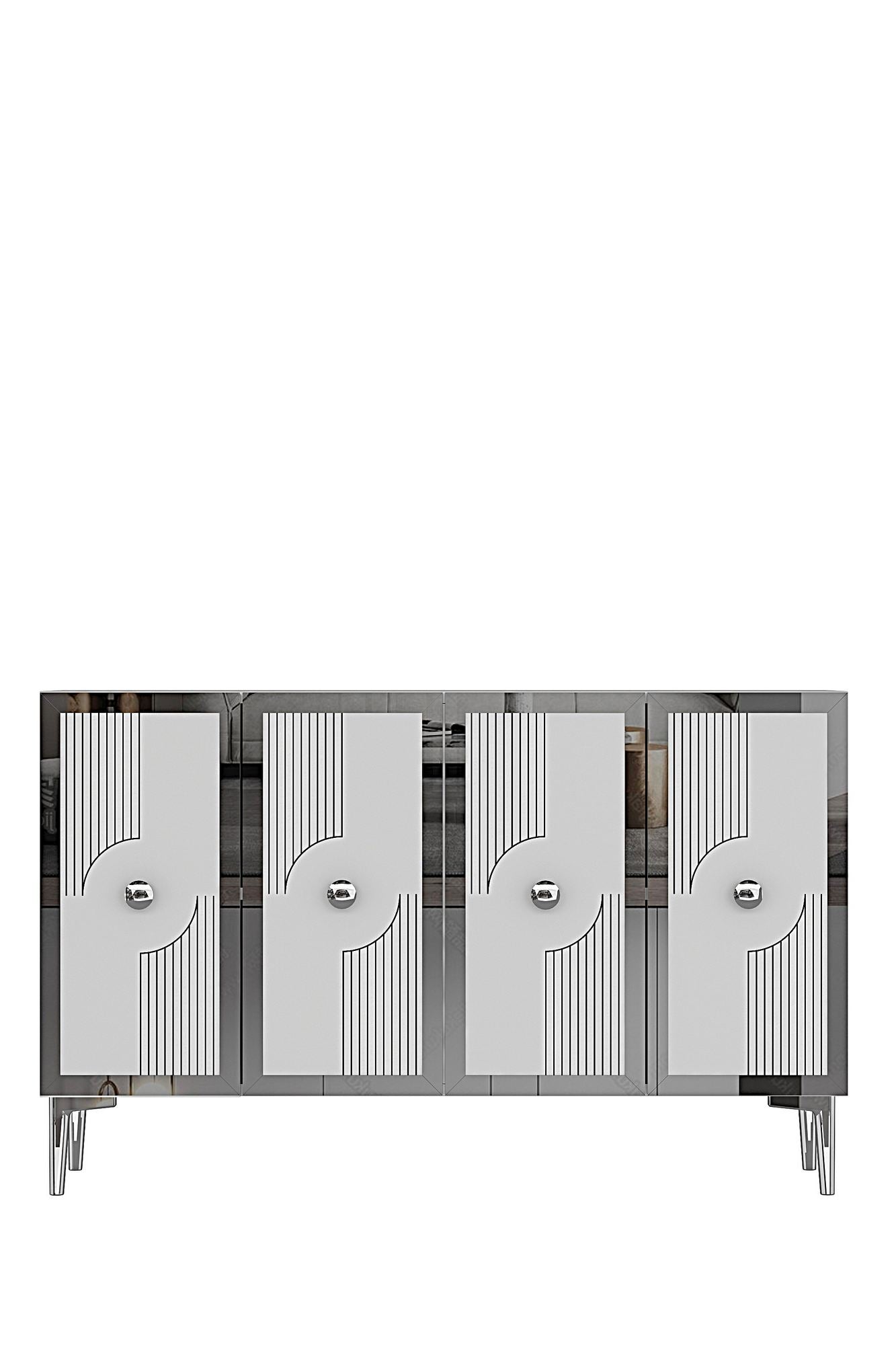 Μπουφές Λευκό
Ασημί 120x32x79cm | 555CHM1426
