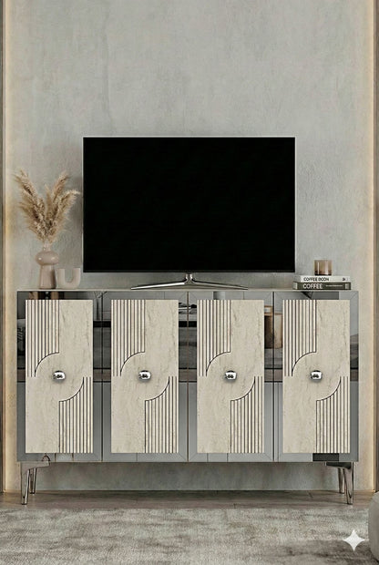 Μπουφές Λευκό
Τραβερτίνη
Ασημί 120x32x79cm | 555CHM1427