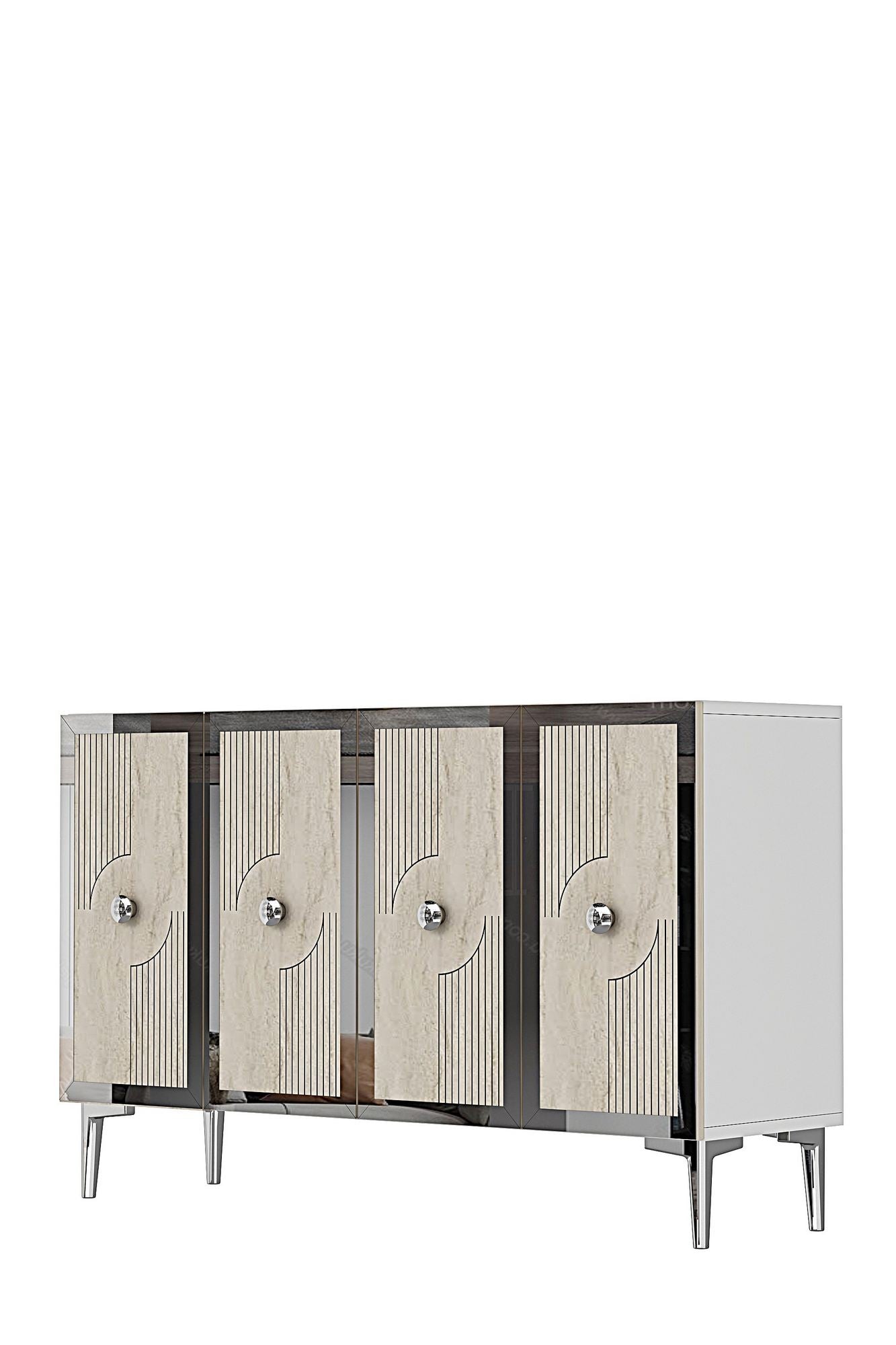 Μπουφές Λευκό
Τραβερτίνη
Ασημί 120x32x79cm | 555CHM1427