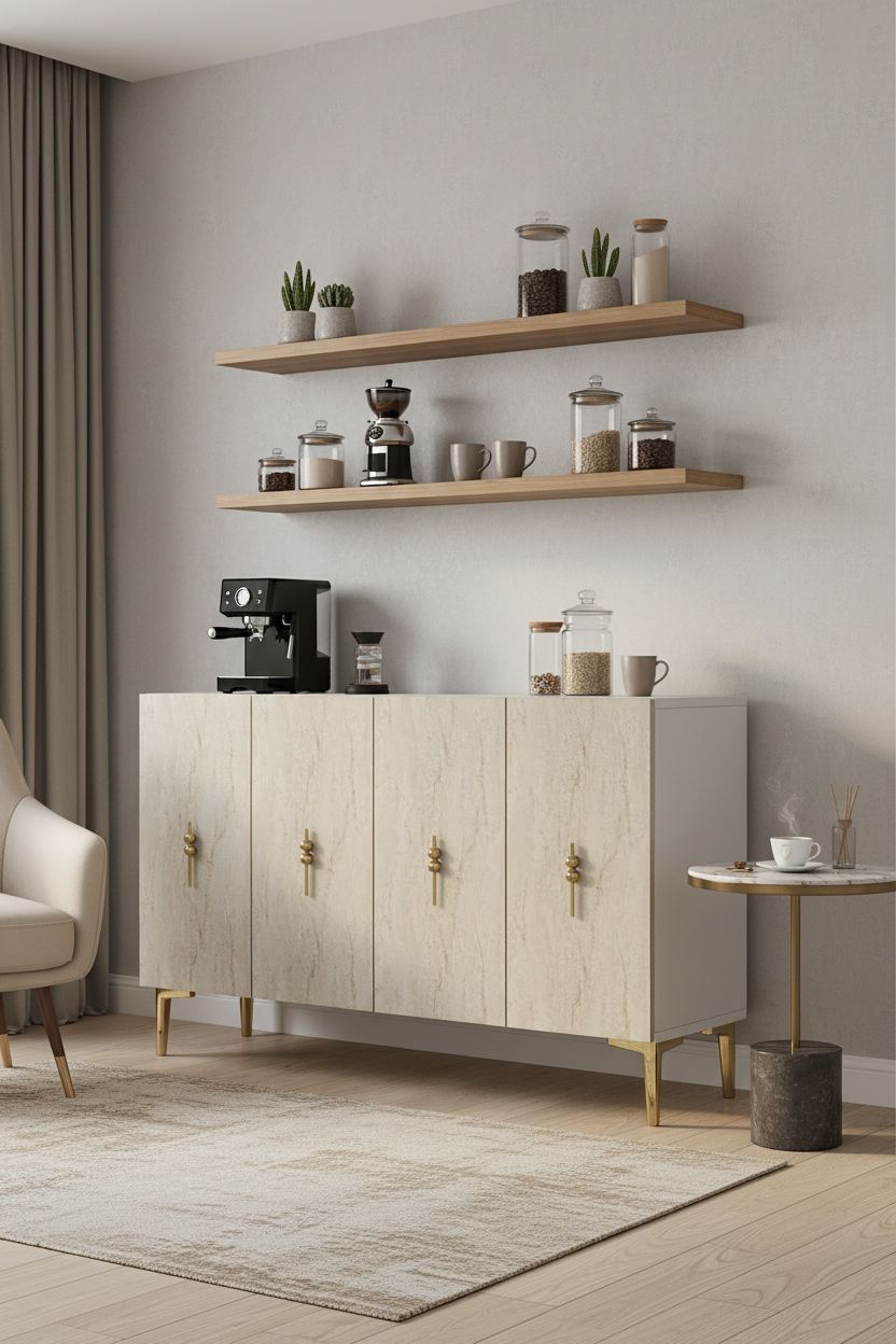 Μπουφές Λευκό
Τραβερτίνη
Χρυσό 120x32x79cm | 555CHM1430