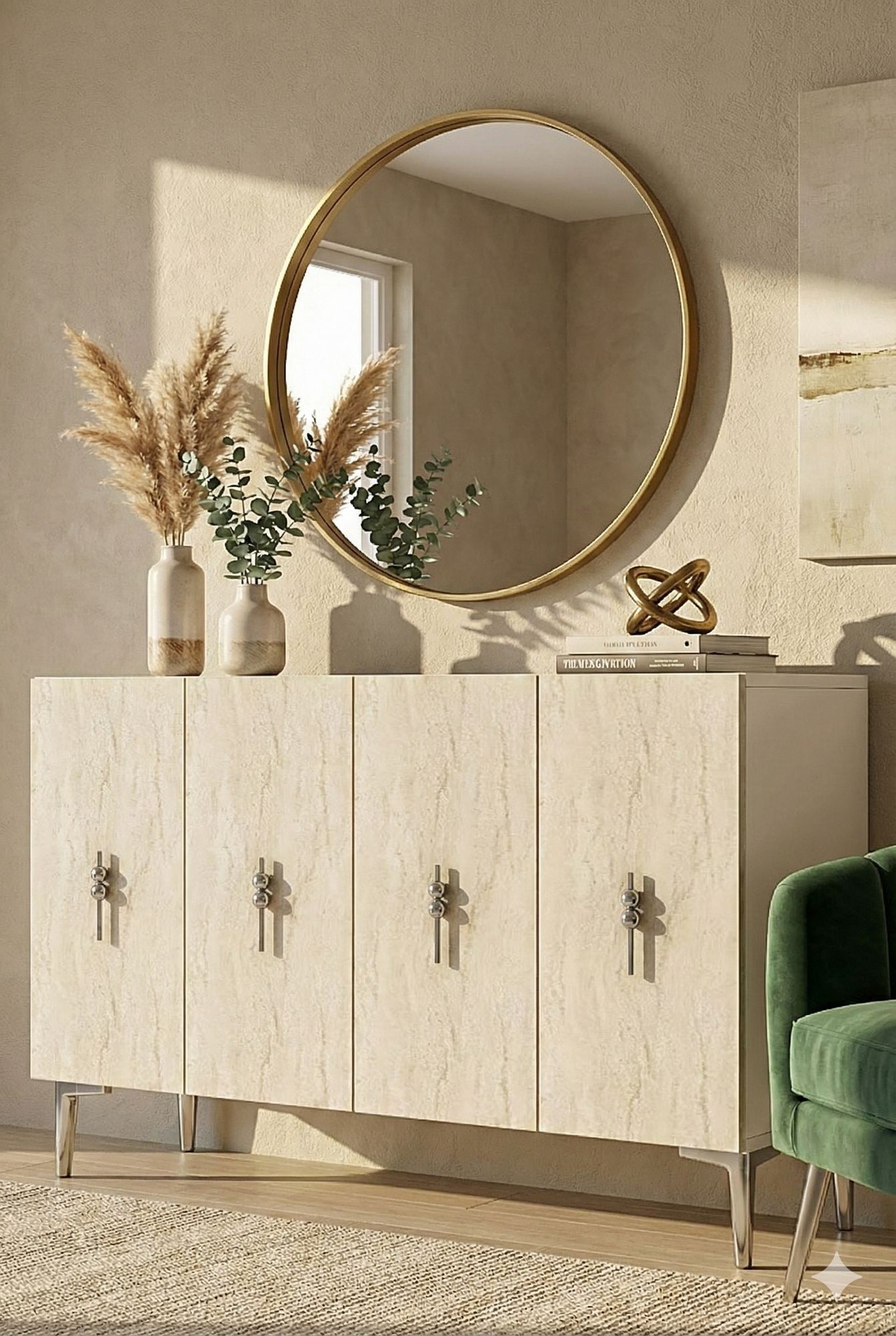 Μπουφές Λευκό
Τραβερτίνη
Ασημί 120x32x79cm | 555CHM1433
