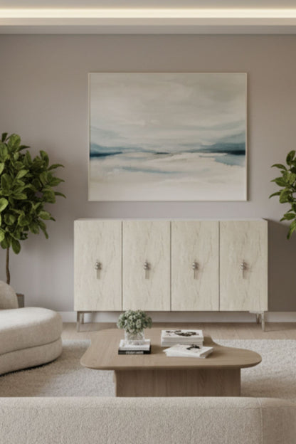 Μπουφές Λευκό
Τραβερτίνη
Ασημί 120x32x79cm | 555CHM1433