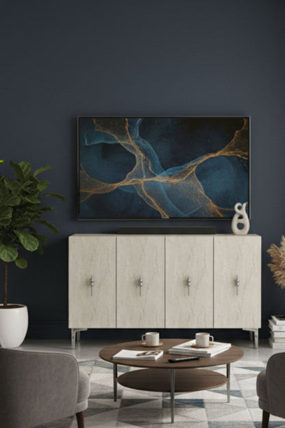 Μπουφές Λευκό
Τραβερτίνη
Ασημί 120x32x79cm | 555CHM1433
