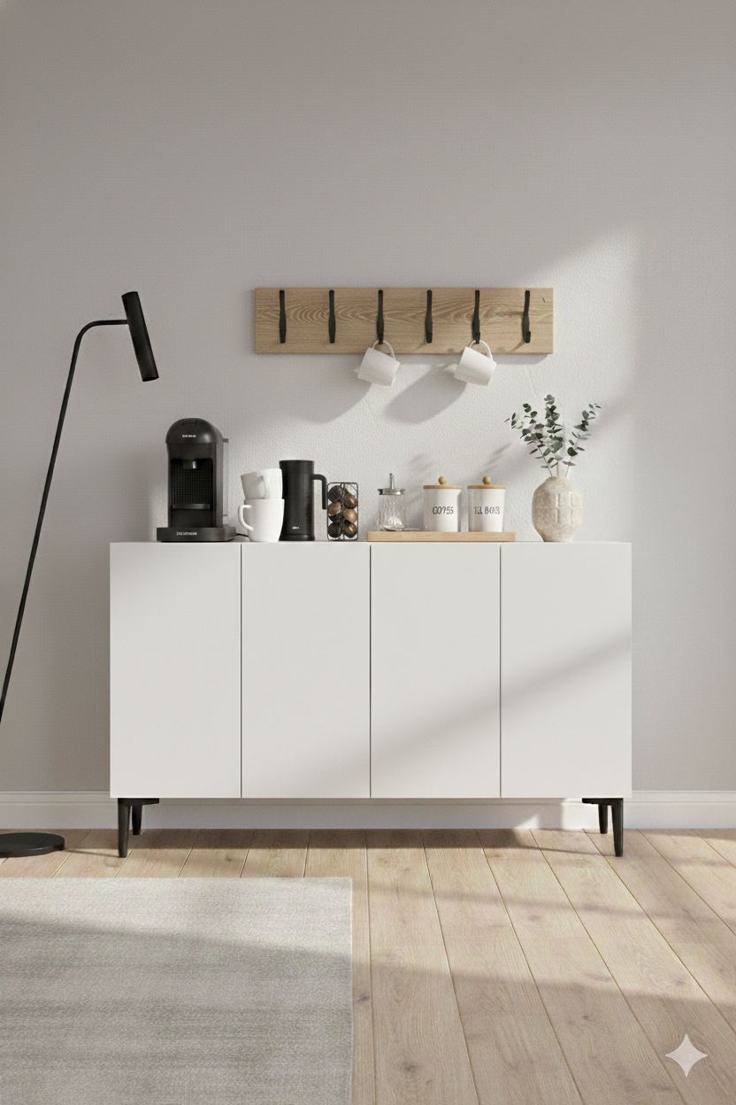Μπουφές Λευκό 120x32x79cm | 555CHM1435