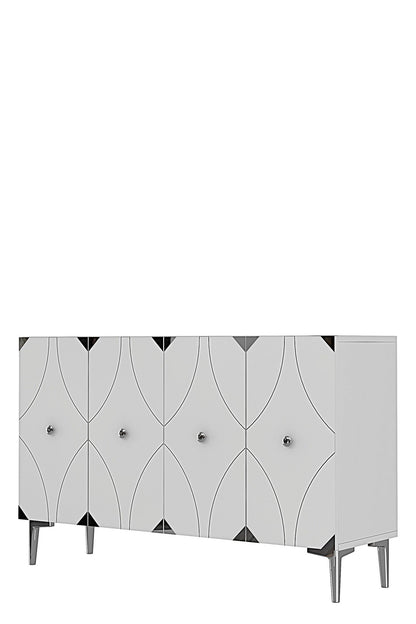 Μπουφές Λευκό
Ασημί 120x32x75cm | 555CHM1441