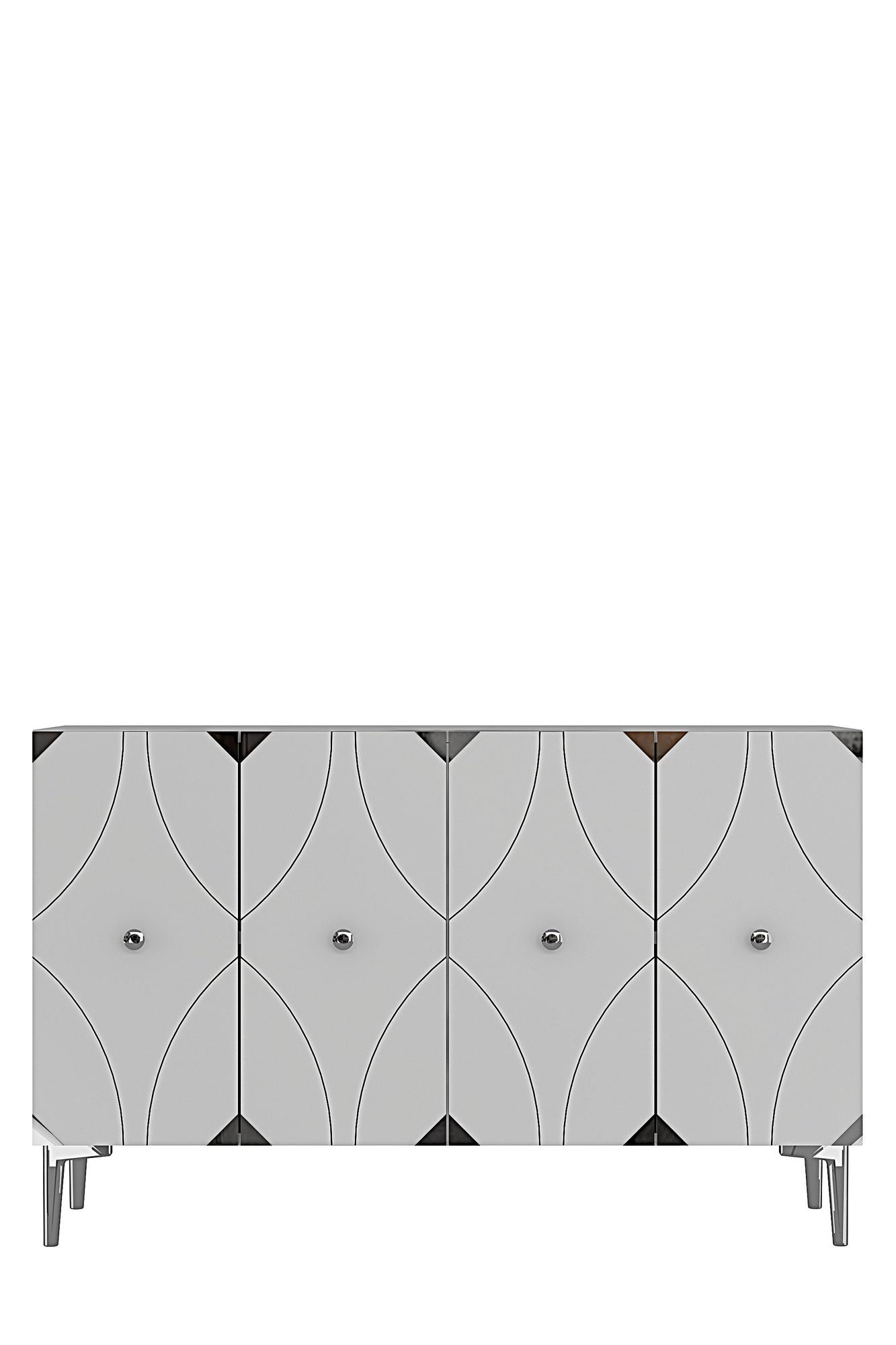 Μπουφές Λευκό
Ασημί 120x32x75cm | 555CHM1441