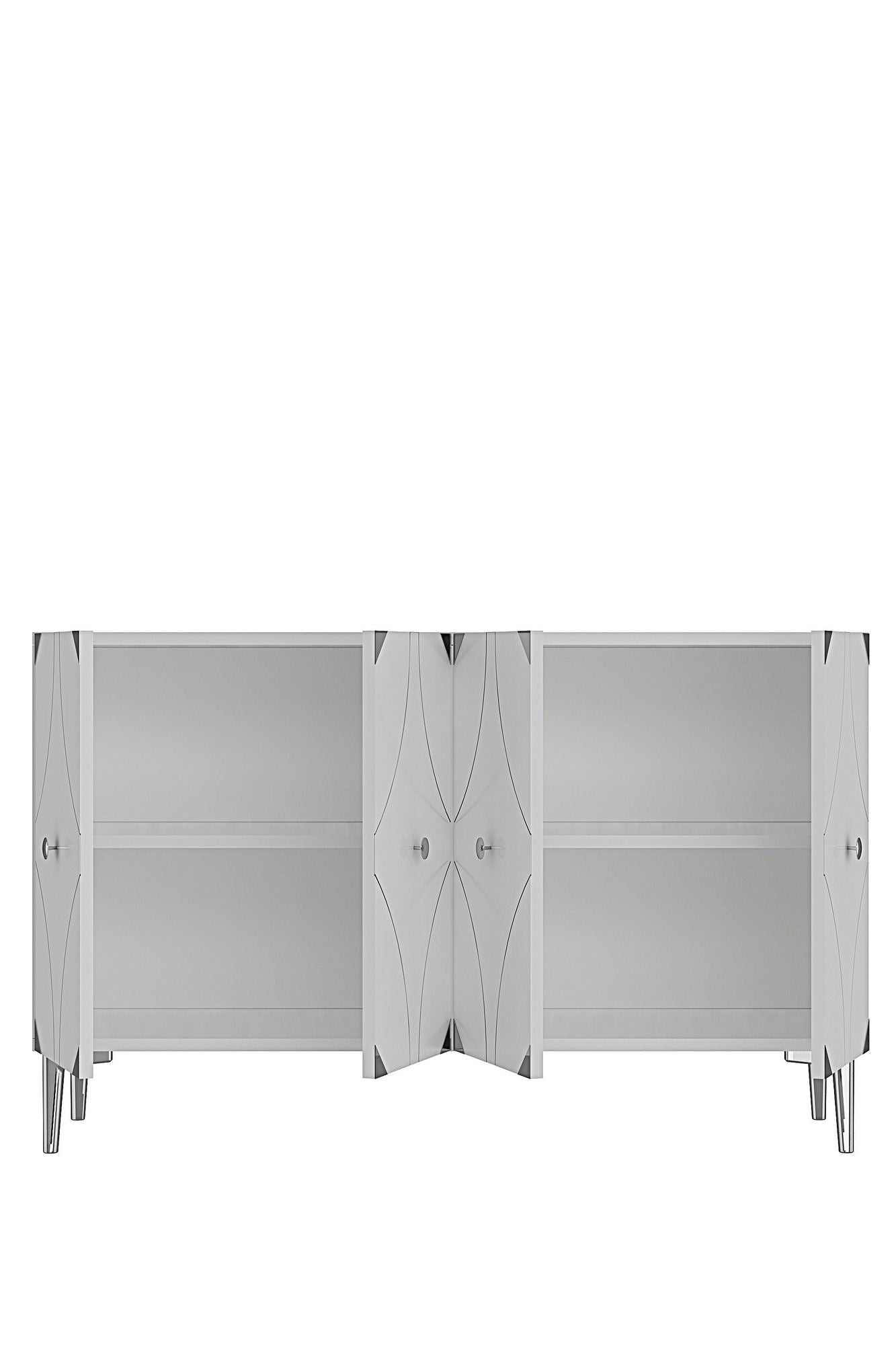 Μπουφές Λευκό
Ασημί 120x32x75cm | 555CHM1441