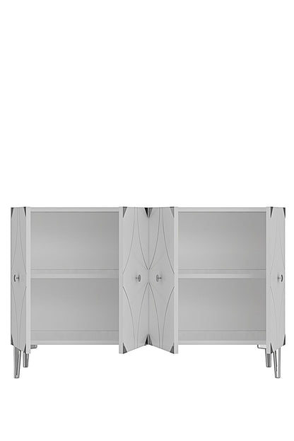 Μπουφές Λευκό
Ασημί 120x32x75cm | 555CHM1441