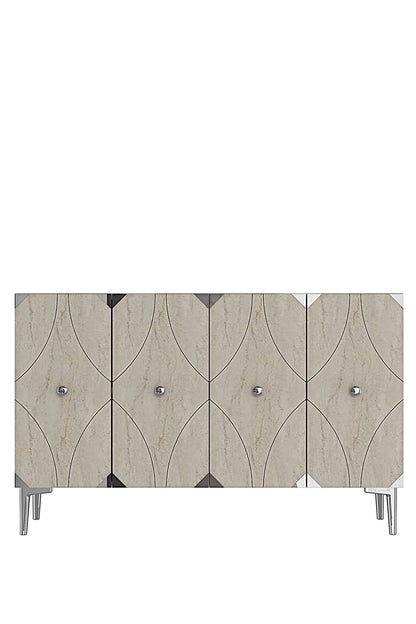 Μπουφές Λευκό
Τραβερτίνη
Ασημί 120x32x75cm | 555CHM1442