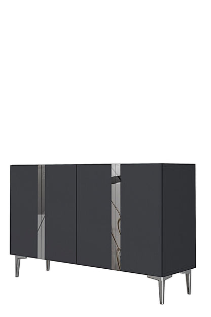 Μπουφές Ανθρακί
Ασημί 120x32x75cm | 555CHM1446