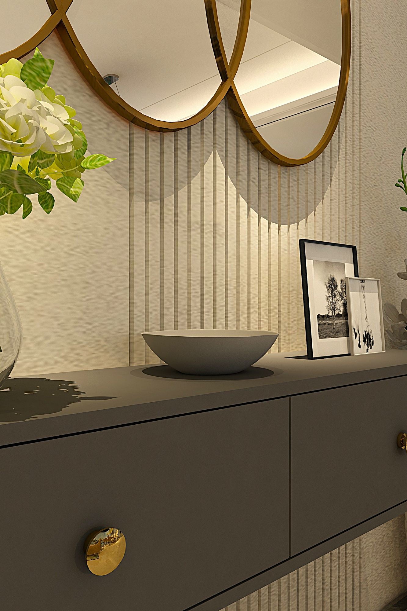 Συρταριέρα Επιτοίχια Κρεμαστή Κονσόλα Εισόδου Κρεμαστό Ράφι Τοίχου Κρεβατοκάμαρας σε 2 Χρώματα 555CHM1501