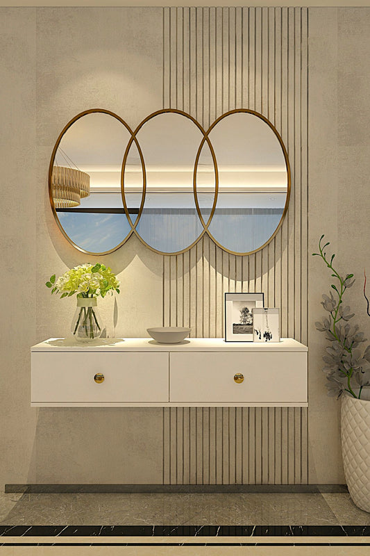 Συρταριέρα Επιτοίχια Κρεμαστή Κονσόλα Εισόδου Κρεμαστό Ράφι Τοίχου Κρεβατοκάμαρας σε 2 Χρώματα 555CHM1501