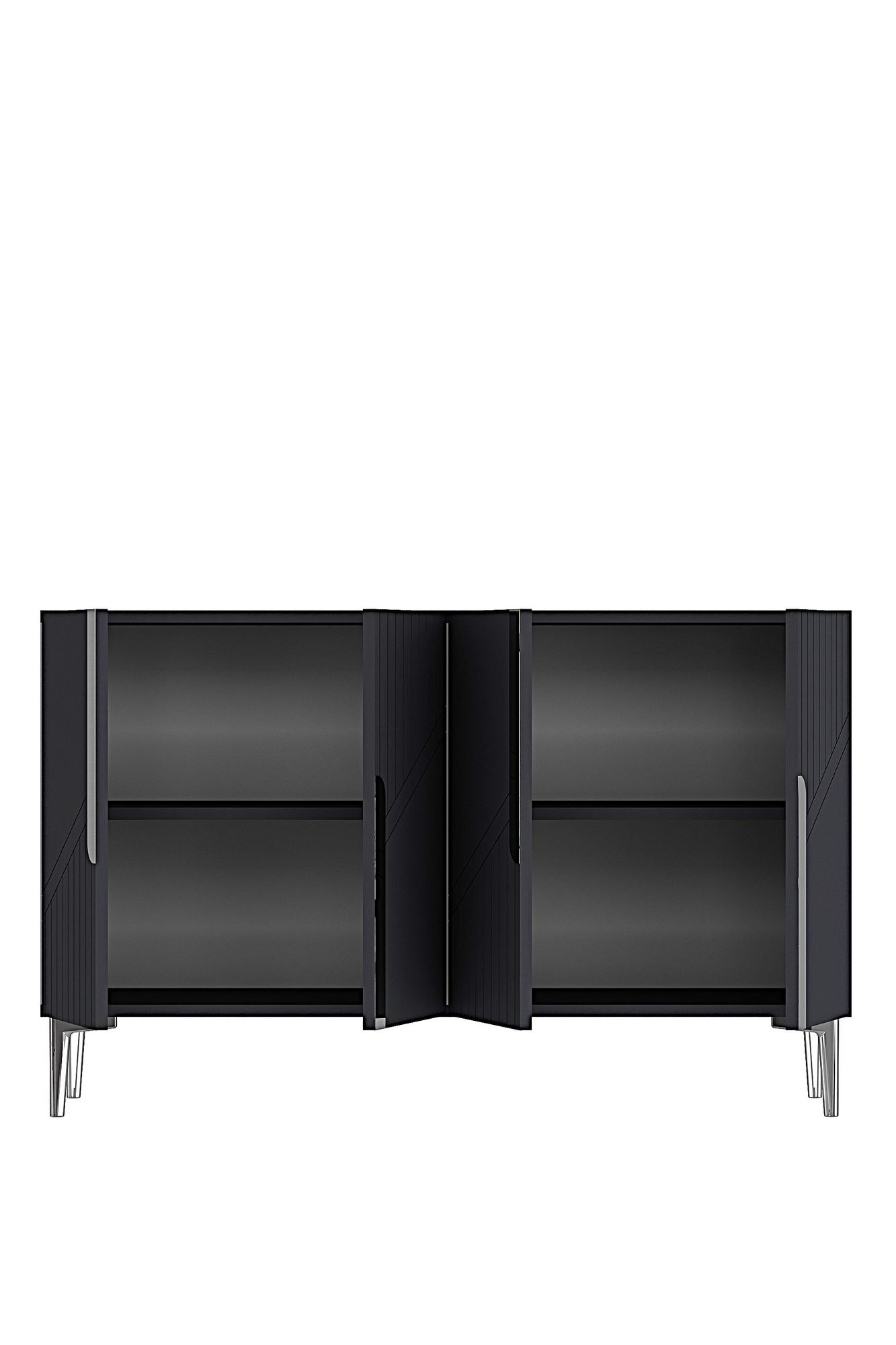 Κονσόλα Μπουφές 120x75x32 εκ Ανθρακί / Ασημί 555CHM1507