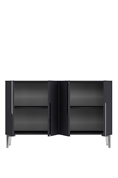 Κονσόλα Μπουφές 120x75x32 εκ Ανθρακί / Ασημί 555CHM1507