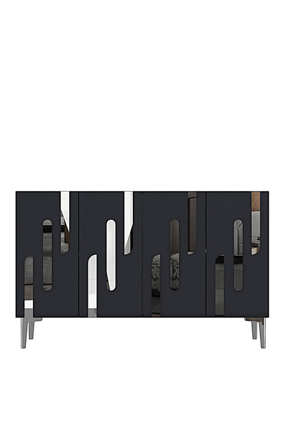 Κονσόλα Μπουφές 120x75x32 εκ Ανθρακί / Ασημί 555CHM1513