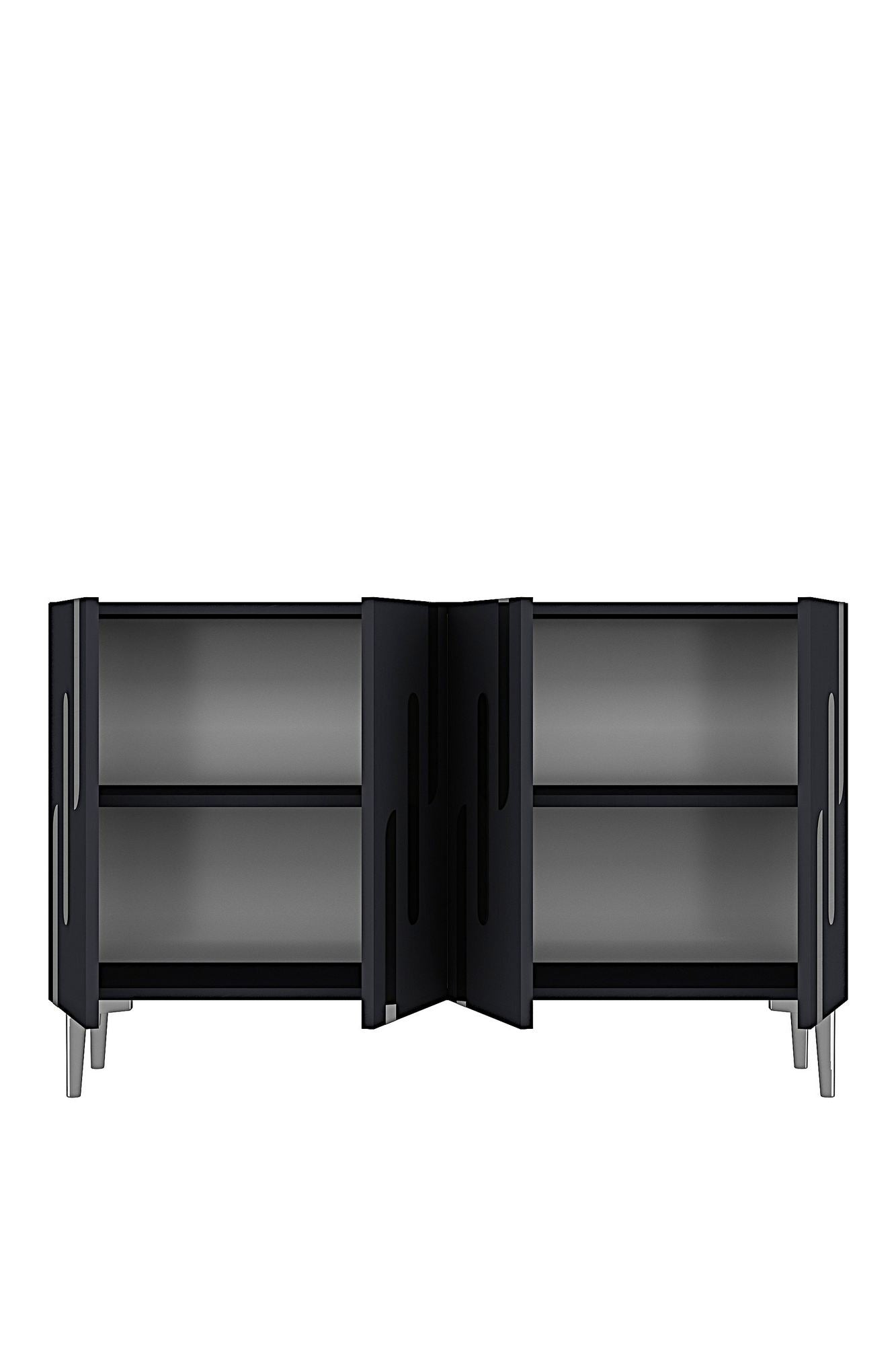 Κονσόλα Μπουφές 120x75x32 εκ Ανθρακί / Ασημί 555CHM1513