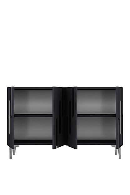 Κονσόλα Μπουφές 120x75x32 εκ Ανθρακί / Ασημί 555CHM1513