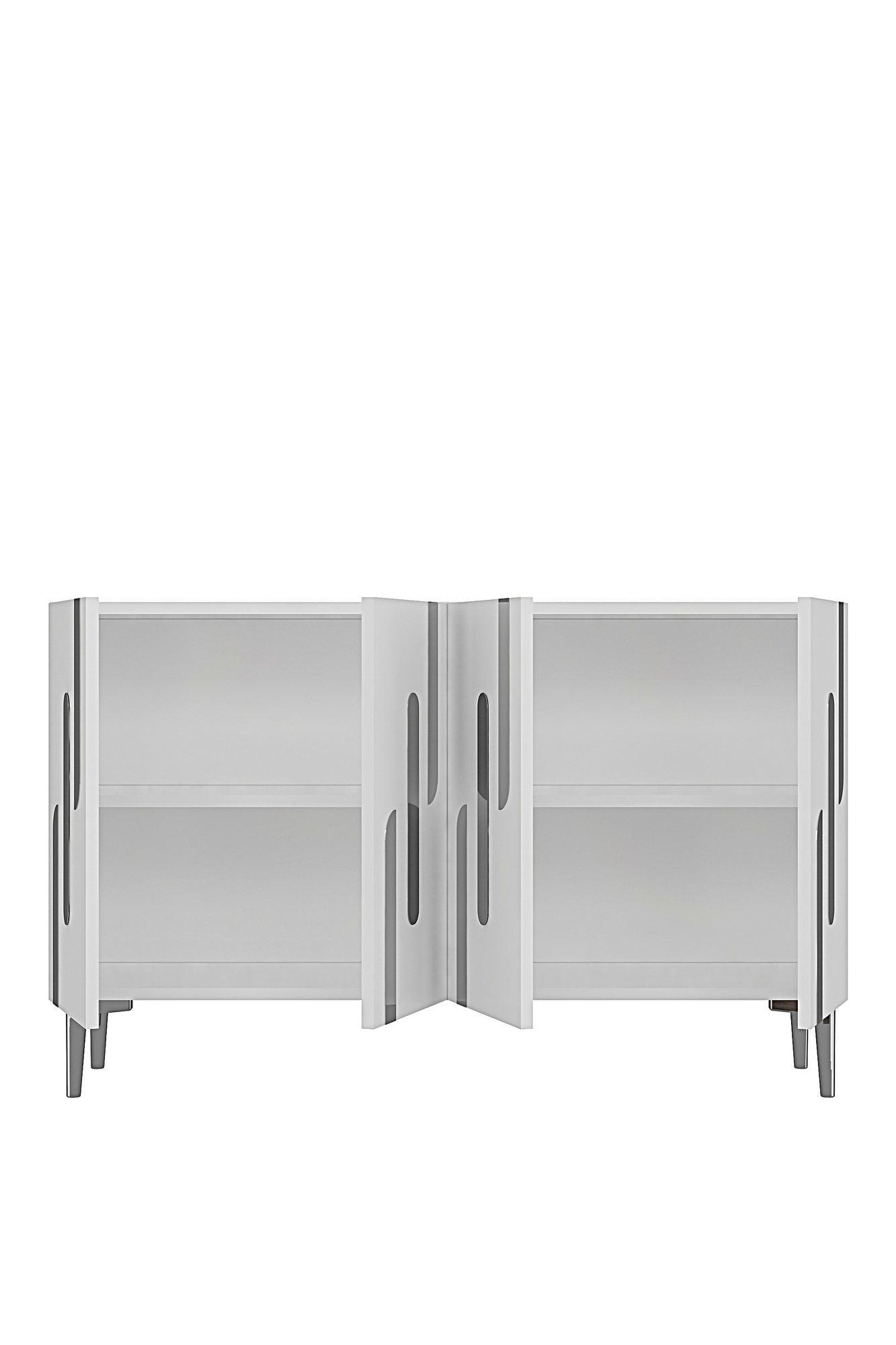 Κονσόλα Μπουφές 120x75x32 εκ Λευκό / Ασημί 555CHM1514