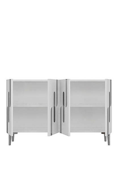 Κονσόλα Μπουφές 120x75x32 εκ Λευκό / Ασημί 555CHM1514