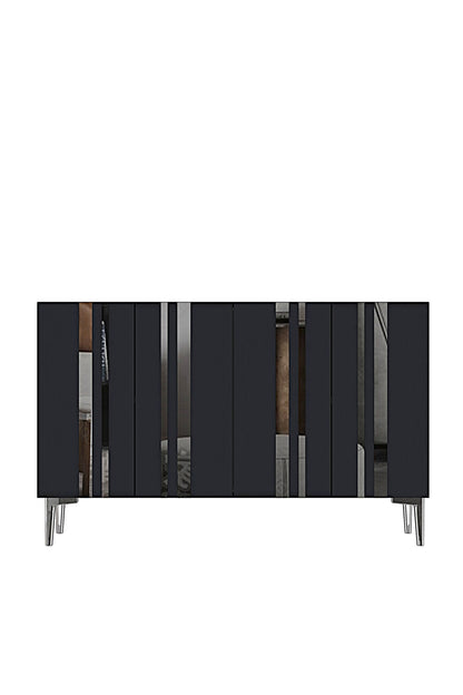 Κονσόλα Μπουφές 120x75x32 εκ Ανθρακί / Ασημί 555CHM1519