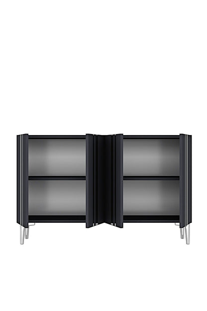 Κονσόλα Μπουφές 120x75x32 εκ Ανθρακί / Ασημί 555CHM1519