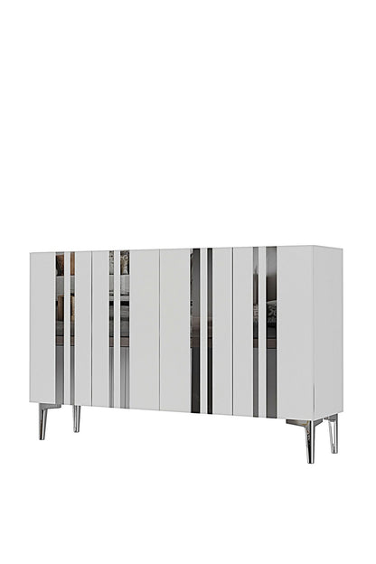 Κονσόλα Μπουφές 120x75x32 εκ Λευκό / Ασημί 555CHM1520