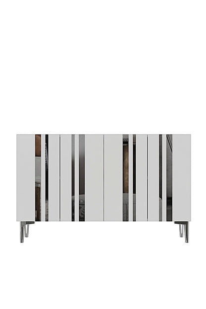 Κονσόλα Μπουφές 120x75x32 εκ Λευκό / Ασημί 555CHM1520