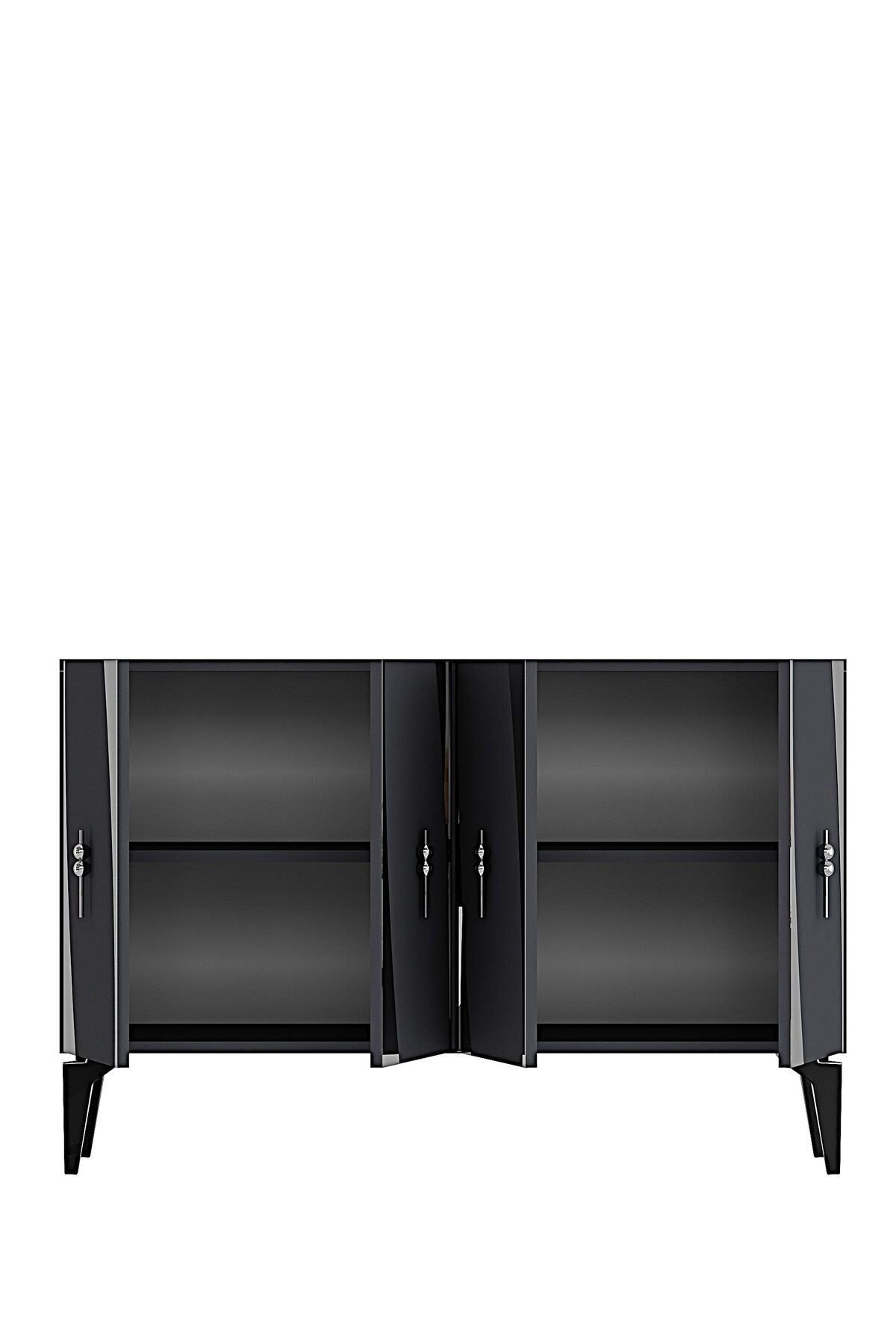 Κονσόλα Μπουφές 120x75x32 εκ Ανθρακί / Ασημί 555CHM1525