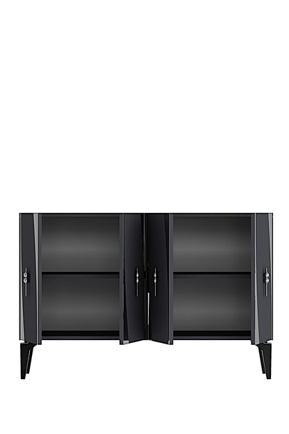 Κονσόλα Μπουφές 120x75x32 εκ Ανθρακί / Ασημί 555CHM1525