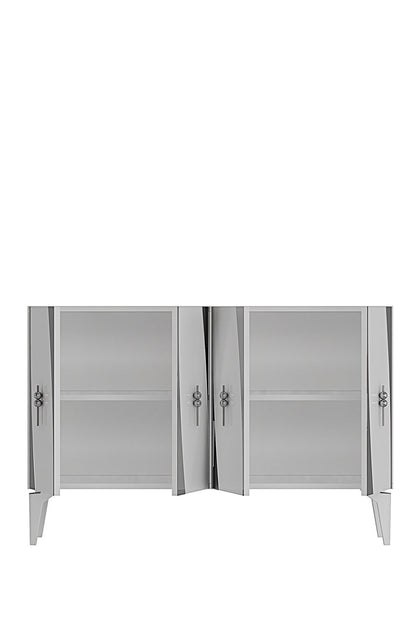 Κονσόλα Μπουφές 120x75x32 εκ Λευκό / Ασημί 555CHM1526