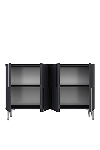 Κονσόλα Μπουφές 120x75x32 εκ Ανθρακί / Ασημί 555CHM1532