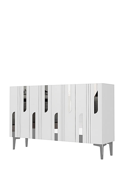 Κονσόλα Μπουφές 120x75x32 εκ Λευκό / Ασημί 555CHM1533