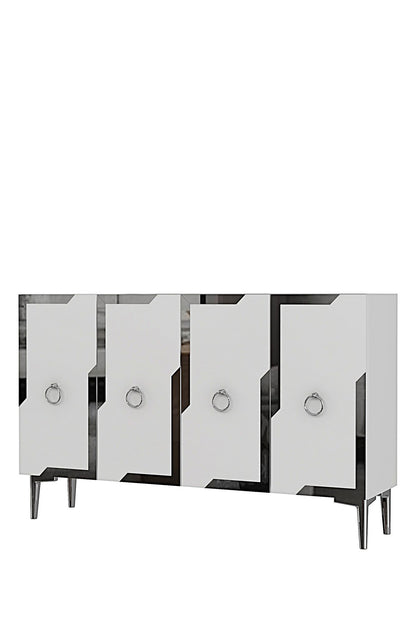Κονσόλα Μπουφές 120x75x32 εκ Λευκό / Ασημί 555CHM1545