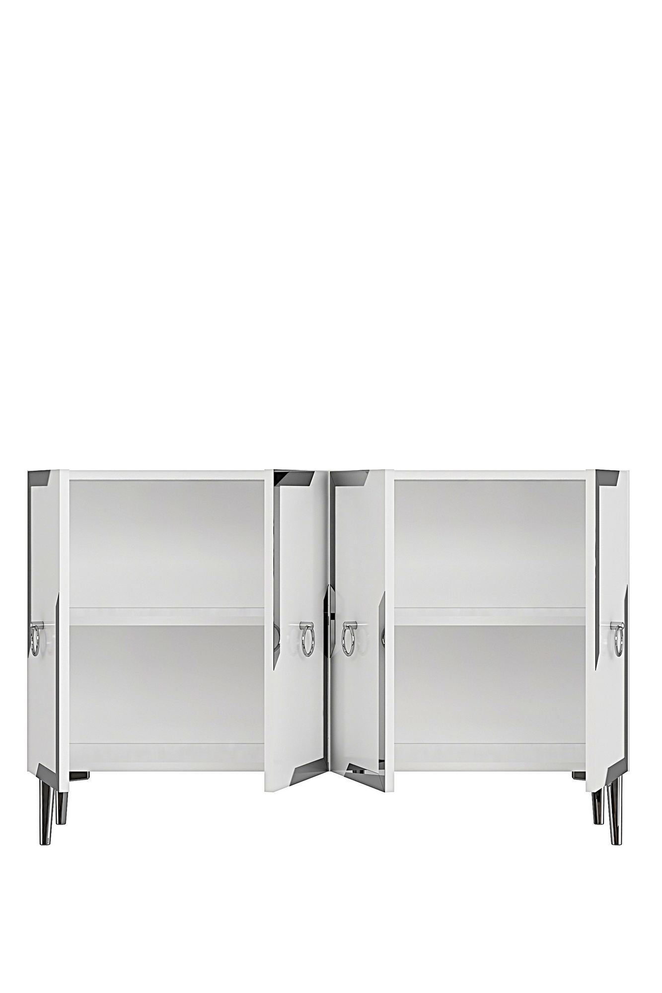 Κονσόλα Μπουφές 120x75x32 εκ Λευκό / Ασημί 555CHM1545