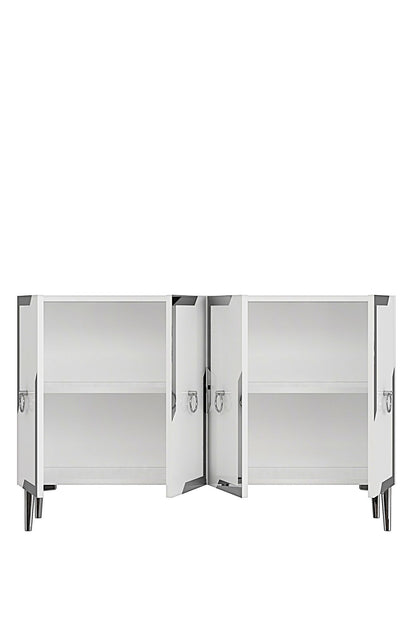 Κονσόλα Μπουφές 120x75x32 εκ Λευκό / Ασημί 555CHM1545