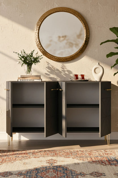Κονσόλα Μπουφές 120x75x32 εκ Ανθρακί 555CHM1548